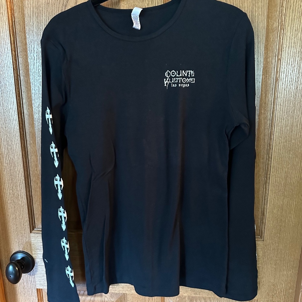 Bella "Counts Custom" Black Long Sleeve T-Shirt.  Size XL.